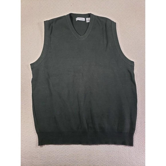 Linksys Other - VTG‎ Cypress Links Sweater Mens XL Green Knit Sleeveless V-Neck Cotton Pullover